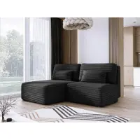Domo DomoHome Canapé d'angle TILIA 213x158x95cm Forme L Détaché Platine Côté gauche 150x213cm Fonction sommeil & coffre de lit, Canapé salon confortable en tissu TILIA, 4 coussins de dos inclus