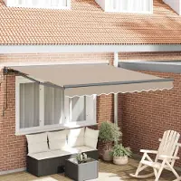 Prolenta Maison Exclusive - Armature de store beige 300 x 250 cm en polyester avec revêtement PU