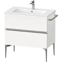 Duravit Sivida bâti-support pour lavabo, 2 tiroirs, poignée profilée chromée, 810x477x591mm, pour ME by Starck, SV4644010180000