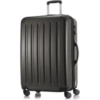 Hauptstadtkoffer Alex - Grande valise rigide pour bagages enregistrés avec extension Trolley Valise à roulettes Check-In Valise de voyage XL 75 cm, 119 L, 4 roulettes, brillant,Graphite