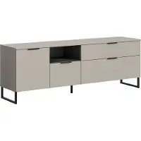 Ebuy24 Noida meuble tV 1 porte, 1 porte battante, 1 étagère, 1 tiroirReproduction cachemire.