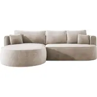 Domo Canapé d'angle convertible moderne FIORE avec fonction sommeil, canapé avec pliage automatique, canapé, canapé-lit GAUCHE 284x183x82 cm Salvador 1