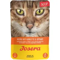 Josera 16x70g Soupe poulet, carottes, épinards - Pâtée pour chat