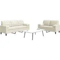 vidaXL ensemble de canapé 2 pièces avec coussins et traversins Crème Velours, Canapés-lits 2024 Nouveau mobilier design