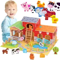 Woopie GREEN Méga figurines animaux de ferme Etable Etable pour poules 18 el.