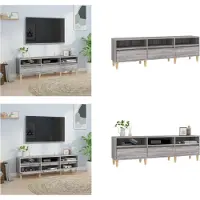 vidaXL Armoire TV Gris Sonoma 150x30x44,5 cm Bois composite - Armoire TV - Pied de TV - Meuble TV