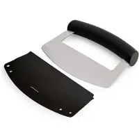 KitchenAid Couteau Mezzaluna à lame incurvée of acier inoxydable, 15 cm, noir, cardé