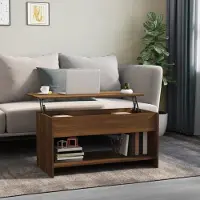 Prolenta Maison Exclusive - Table basse aspect chêne brun 102 x 50 x 52,5 cm, aggloméré