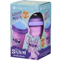 Chillfactor 08259 Disney Stitch Reusable Squeeze Cup Maker with Angel Character Design, Homemade slu, Production de glace, Rose