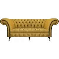 AEA Chesterfield Luxus Möbel Dreisitzer Sofa Couch Textil Polstersofa Wohnzimmer