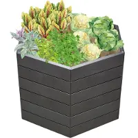 Garantia Ergo Hochbeet L75 Farbe stone, Größe 110x95 cm, Hähe 75 cm