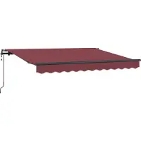 Syfax Auvent Rétractable Bordeaux 350 x 200 x 165 cm tissu
