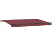 Syfax Auvent Rétractable Bordeaux 350 x 200 cm tissu