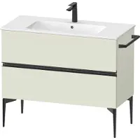 Duravit Sivida Meuble sous-lavabo, 2 tiroirs, poignée encastrée noir diamant mat, 1010x477x591mm, pour ME by Starck, SV46450BDHH0000