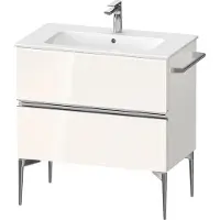 Duravit Sivida bâti-support pour lavabo, 2 tiroirs, poignée profilée chromée, 810x477x591mm, pour ME by Starck, SV4644010220000