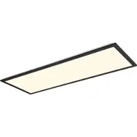 TRIO Plafonnier LED rectangulaire avec télécommande BETA noir-multicolore 31 W, nuances de blanc et couleurs, 3550 lm, métal, dimensions : 5 x 80 x 29,5 cm, IP20, RL