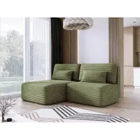 Domo DomoHome Canapé d'angle TILIA 213x158x95cm Forme L Détaché Marine Côté gauche 150x213cm Fonction sommeil & coffre de lit, Canapé salon confortable en tissu TILIA, 4 coussins de dos inclus