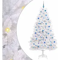 Syfax Sapin de Noël Artificiel à Branches Articulées Blanc 210 cm