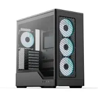 Aerocool D520A, Mid-Tower Case, Black (ATX, Mini-ITX), Boîtier PC, Noir