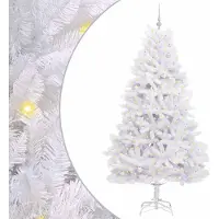 Syfax Sapin de Noël Artificiel à Branches Articulées Blanc 210 cm