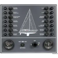 Osculati Tableau électrique pour voilier 14 circuits, 1 pièce