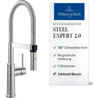 Villeroy & Boch Robinet de cuisine Steel Expert 2.0, en acier inoxydable