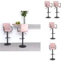 vidaXL Tabouret de bar 2 pcs velours rose - Tabouret de bar