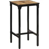 Syfax Table de bar 60x55x107 cm bois de manguier massif brut