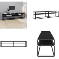 vidaXL Armoire TV Noir 180x40x40,5 cm verre trempé - Armoire TV - Meubles TV - Supports TV