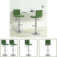 The Living Store Tabourets de bar 2 pcs. Velours vert foncé