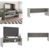 vidaXL Armoire TV gris béton 100x40x40 cm Bois composite - Armoire TV - Armoires TV - Table TV