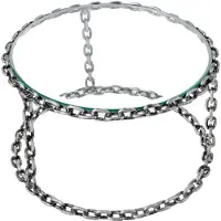 Invicta Table basse Chain 65 cm, plateau en verre 42235