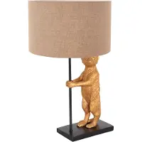 Steinhauer Anne Lighting - lampe de table - Animaux - noir - lin métal - Ø 30cm - E27 - 8224ZW