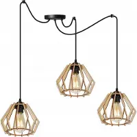 Light11 HOME Suspension moderne en bois avec éclairage LED