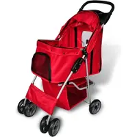 Syfax Poussette pour chiens Rouge
