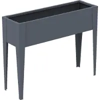 Westmann Jardinière surélevée pour balcon Vedura L en métal, couleur anthracite