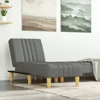 vidaXL 2025 cloris Chaise longue Tissu gris foncé - Meubles de salon Sale1828819 1parcel