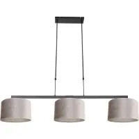 Steinhauer Lampe suspendue noire Stang avec des nuances de velours taupe