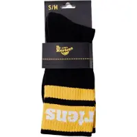 Dr. Martens Chaussettes de - Athletic Logo Sock - Black + Yellow - S-M - pour Unisexe - noir - Taille S-M