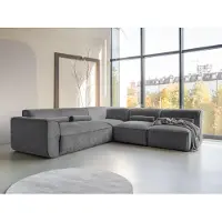 Miuform Flex Felix Canapé d'angle modulaire 6 places Flex Felix Canapé d'angle modulaire L-FORME DROITE - 265 x 248 cm - gris foncé - Canapé Canapé