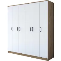 Skye Decor , BA114 - 2274, armoire, noyer, 100 % PANNEAUX DE PARTICULES MÉLAMINÉS, 180 x 47,3 x 190,8 cm