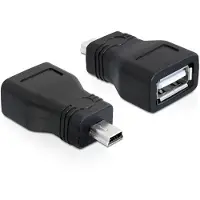 DeLOCK USB adapter - Adaptateur USB - USB (F) pour mini-USB de type B (M) - USB 2.0 - noir