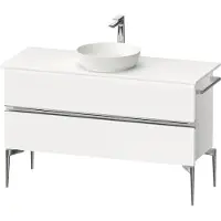 Duravit Sivida Meuble sous-lavabo sur console, 2 tiroirs, poignée profilée chromée, 1245x475x548mm, SV4660010180000