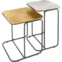 Invicta Table basse 40 cm en métal doré et argenté, design moderne pour le salon - ACHETER MAINTENANT