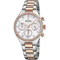 Festina Montre à affichage analogique blanc perle