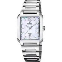Festina Montre à affichage analogique '- Watch On The Square - Quartz watch movement - Watch case width: 33 mm' blanc perle