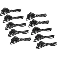 VHBW 10x Câble d'alimentation cordon électrique Schuko Secteur Prise C13 3 dents 1,2m pour PC portable, moniteur, imprimante