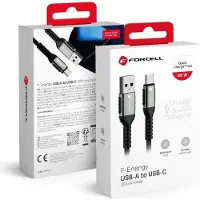 Forcell F-ENERGY C256 câble USB A vers Type C QC4.0 3A 66W Cafule 3 m noir