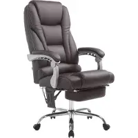 BellaFurn Chaise de bureau avec massage - chaise ergonomique, relaxation, cuir de construction de haute qualité | couleur : marron