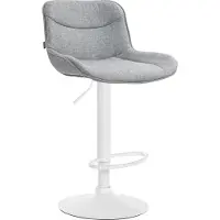 BellaFurn Tabouret de bar rembourré de tissu - réglable en hauteur, pivotant à 360° - design ergonomique et stylé